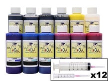 12x120ml Ink Refill Kit for CANON PRO-2600, PRO-4600, PRO-6600 (PFI-2100/3100, PFI-2300/3300, PFI-2700/3700)